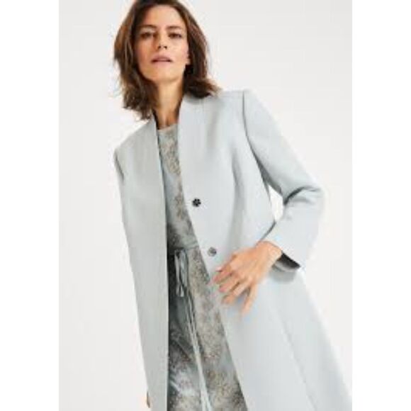 Phase Eight Constanza Coat - Duck Egg Blue US 4 - Picture 4 of 14